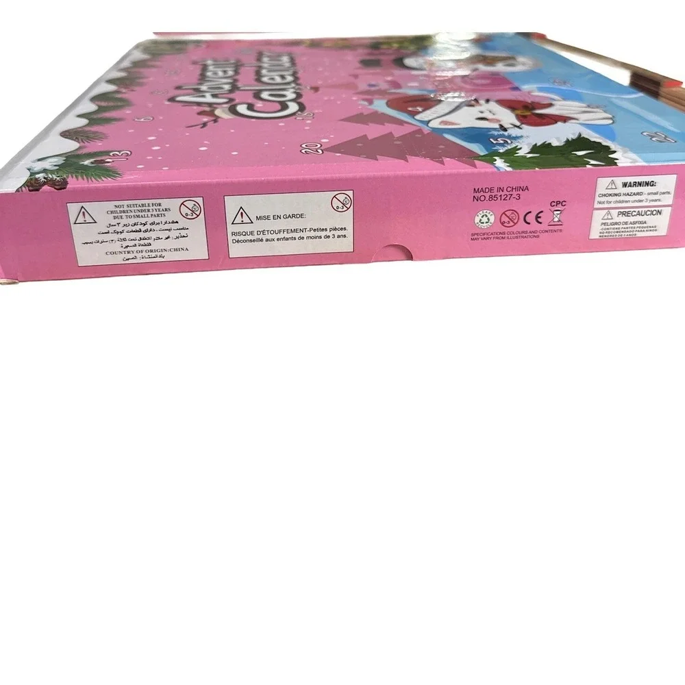 Hello Kitty Advent Calendar 24pc 12in NIP Sanrio Holiday Set Small Dent Box